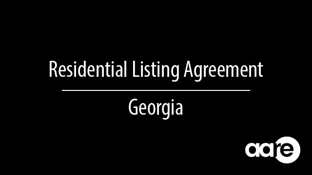 GA Residential Listing Agreement